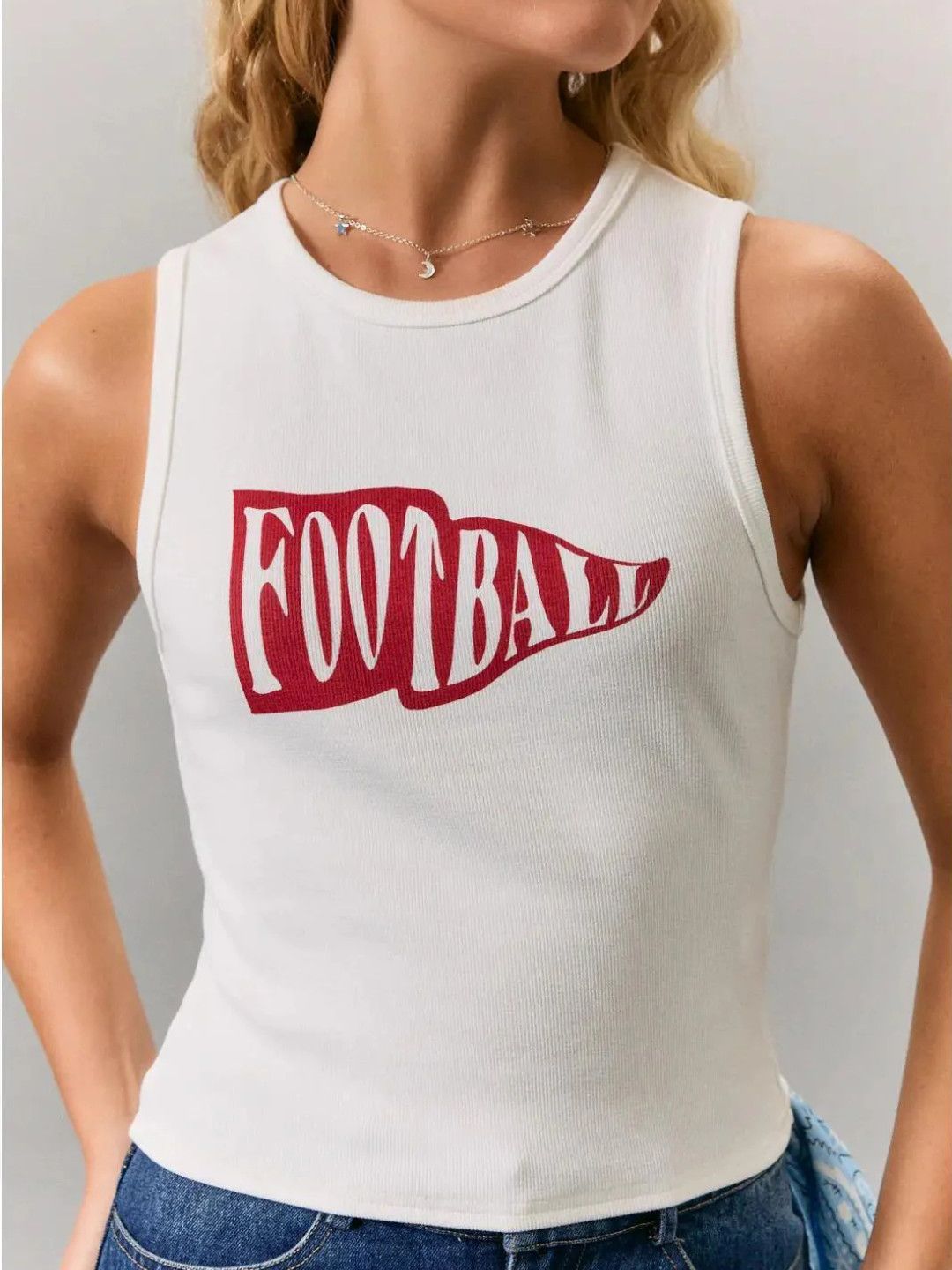 Football Pennant Boyfriend Tank