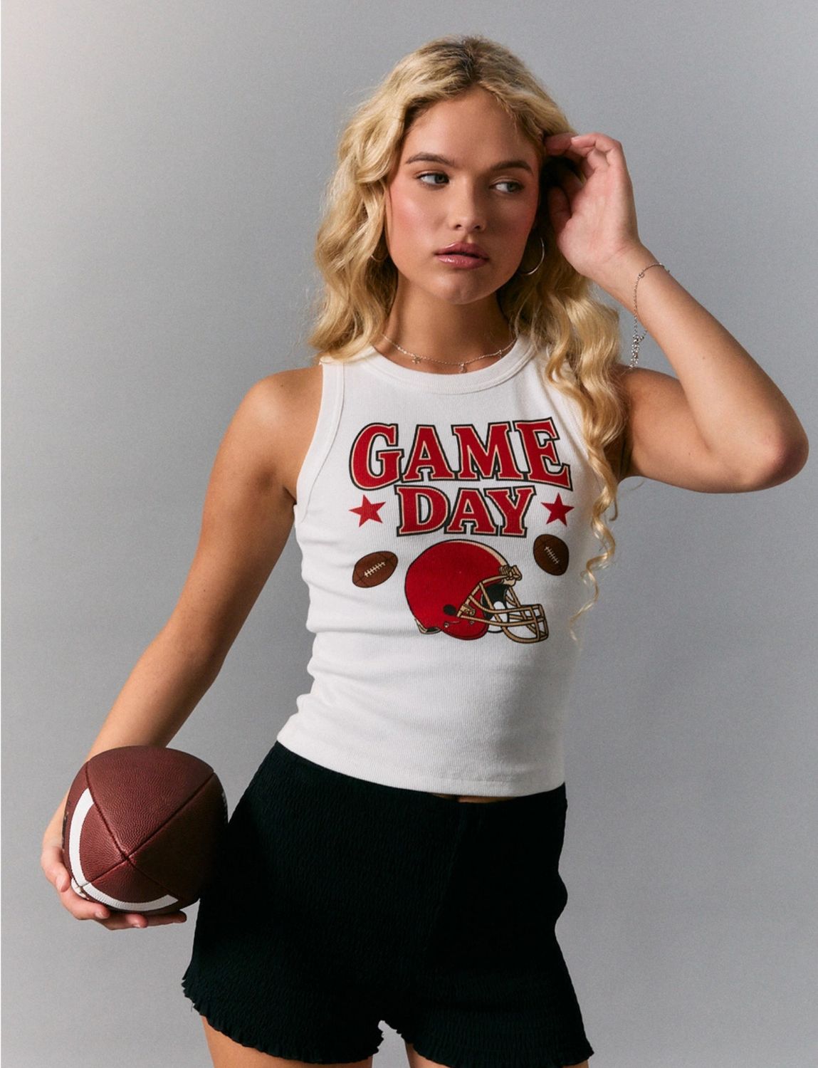 Game Day Helmet Boyfriend Tank
