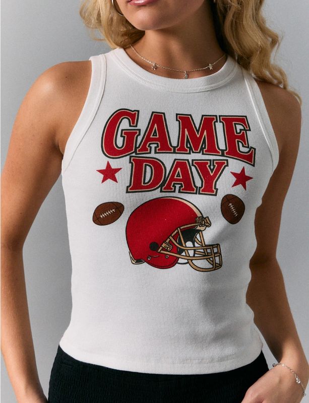 Game Day Helmet Boyfriend Tank