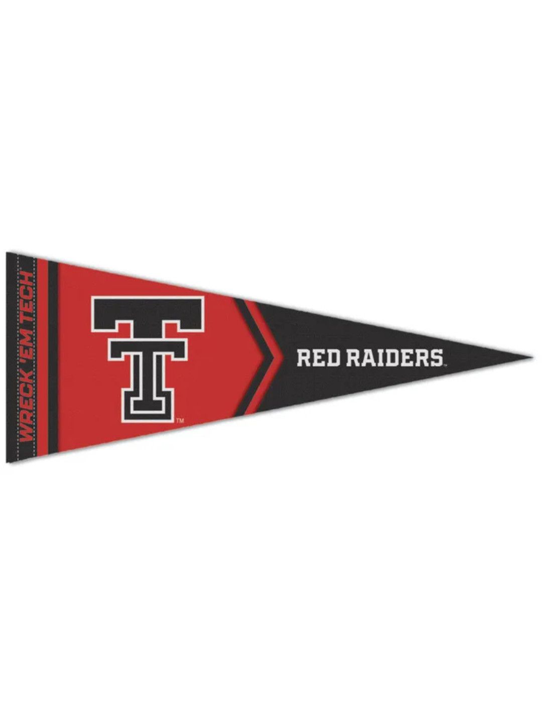 Black Logo Wreck 'Em Pennant 12 x 30"