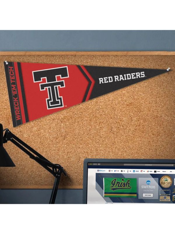 Black Logo Wreck 'Em Pennant 12 x 30"