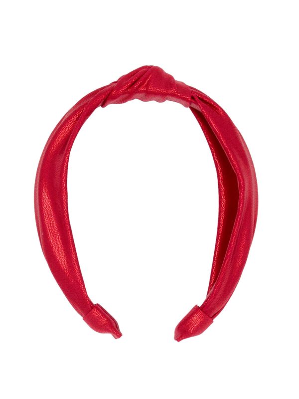 Top Knot Red Shimmer Headband