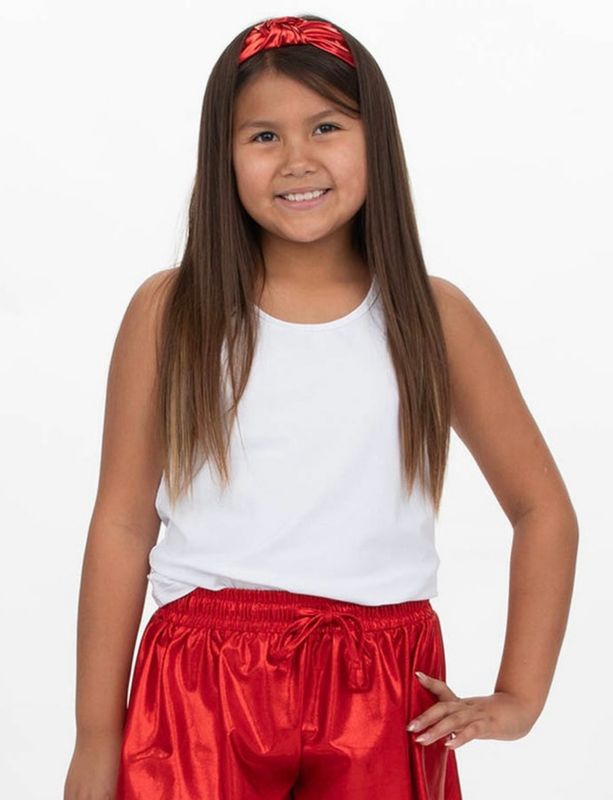 Top Knot Red Shimmer Headband