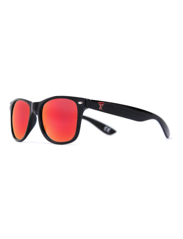 Texas Tech Sunglasses - Black &amp; Black Frame, Red Lenses