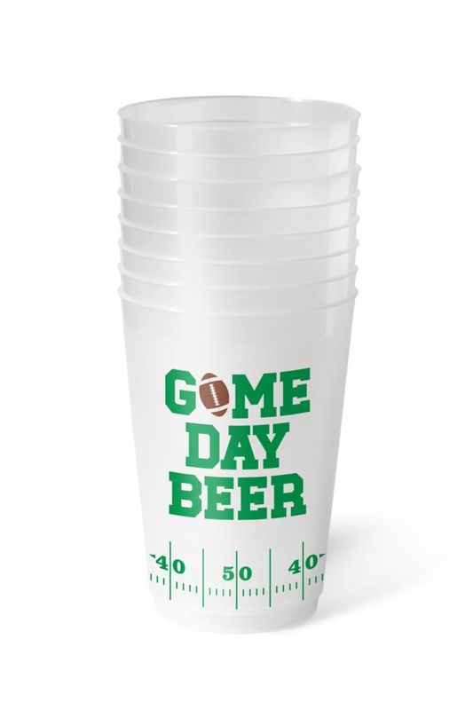 Game Day Beer Frost Flex 20 oz Cups - Set of 8