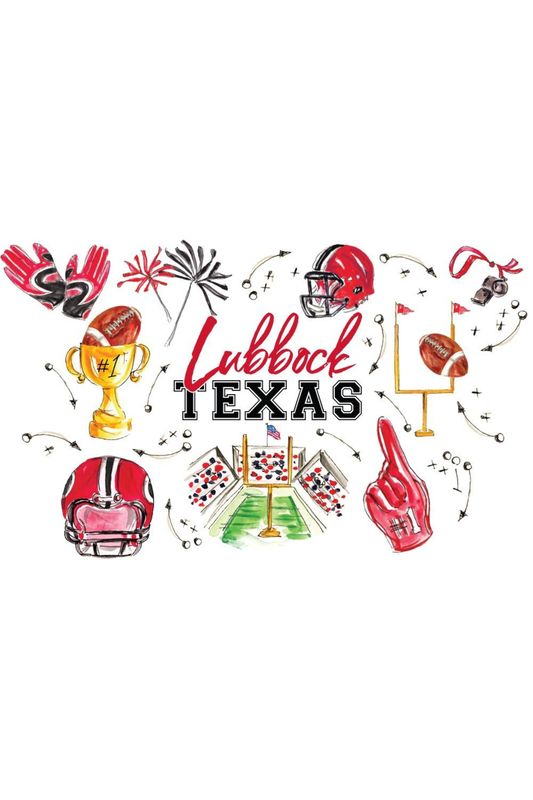 Tailgates In Lubbock Frost Flex 20 oz Cups - Set of 8