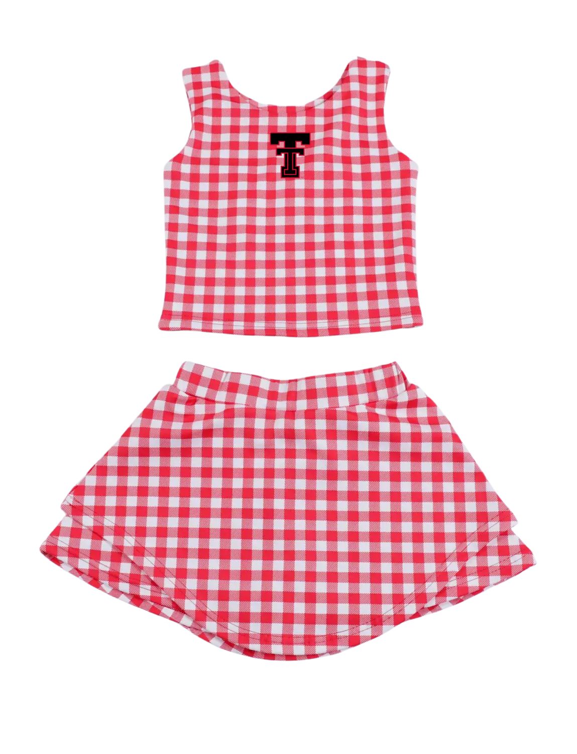Gingham Athletic Skort Set