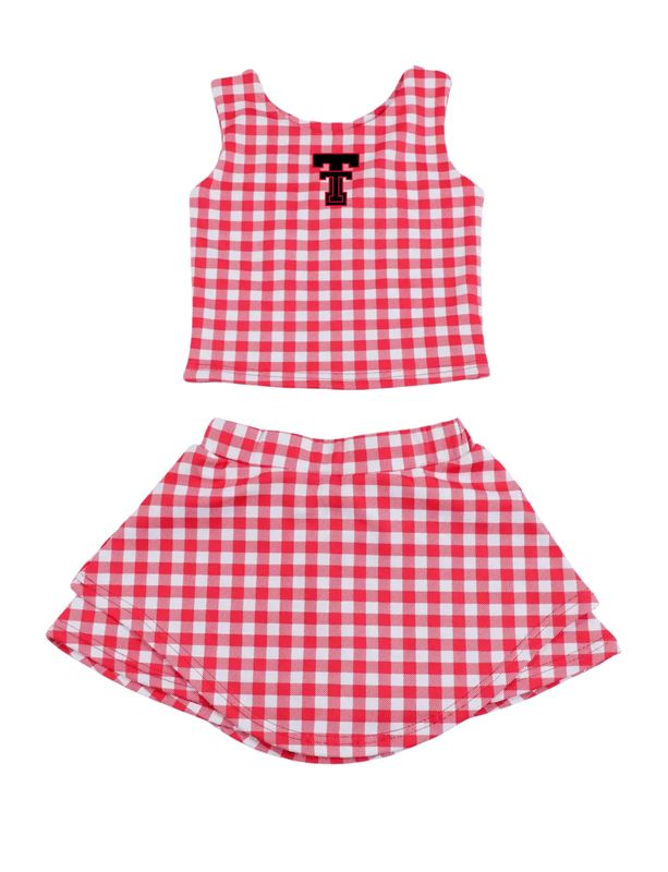 Gingham Athletic Skort Set