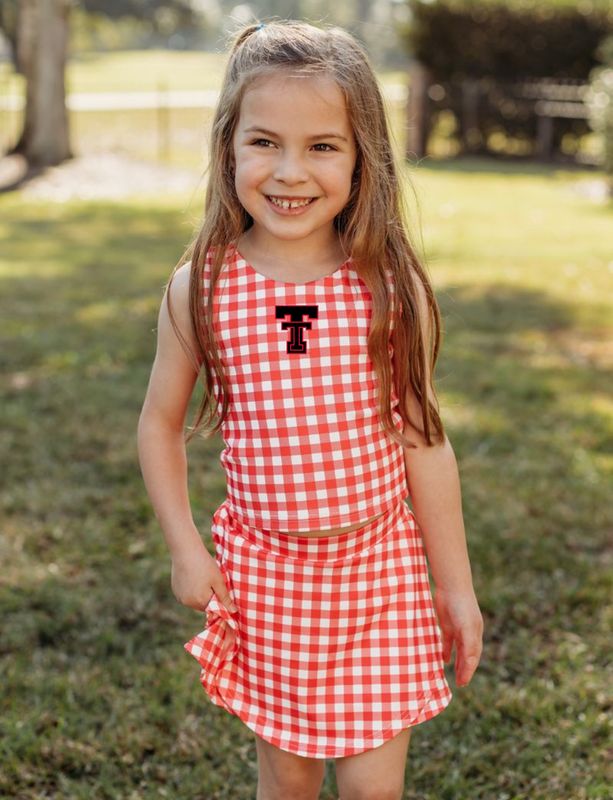 Gingham Athletic Skort Set