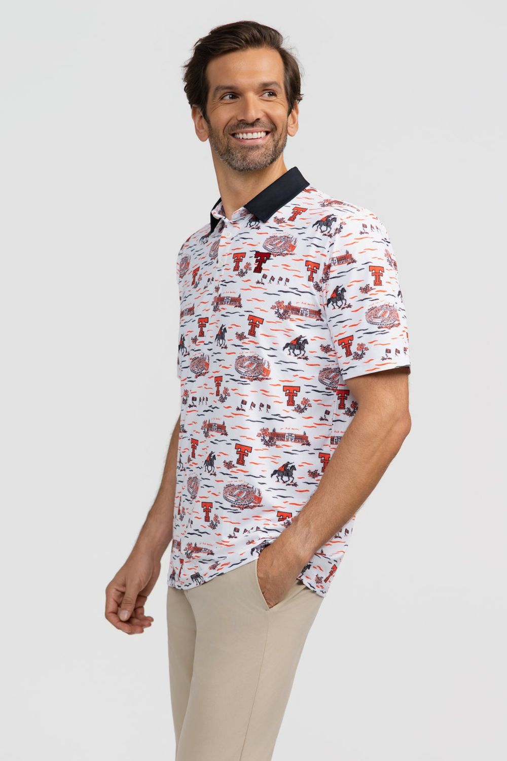 Texas Tech Toile Teddy Polo