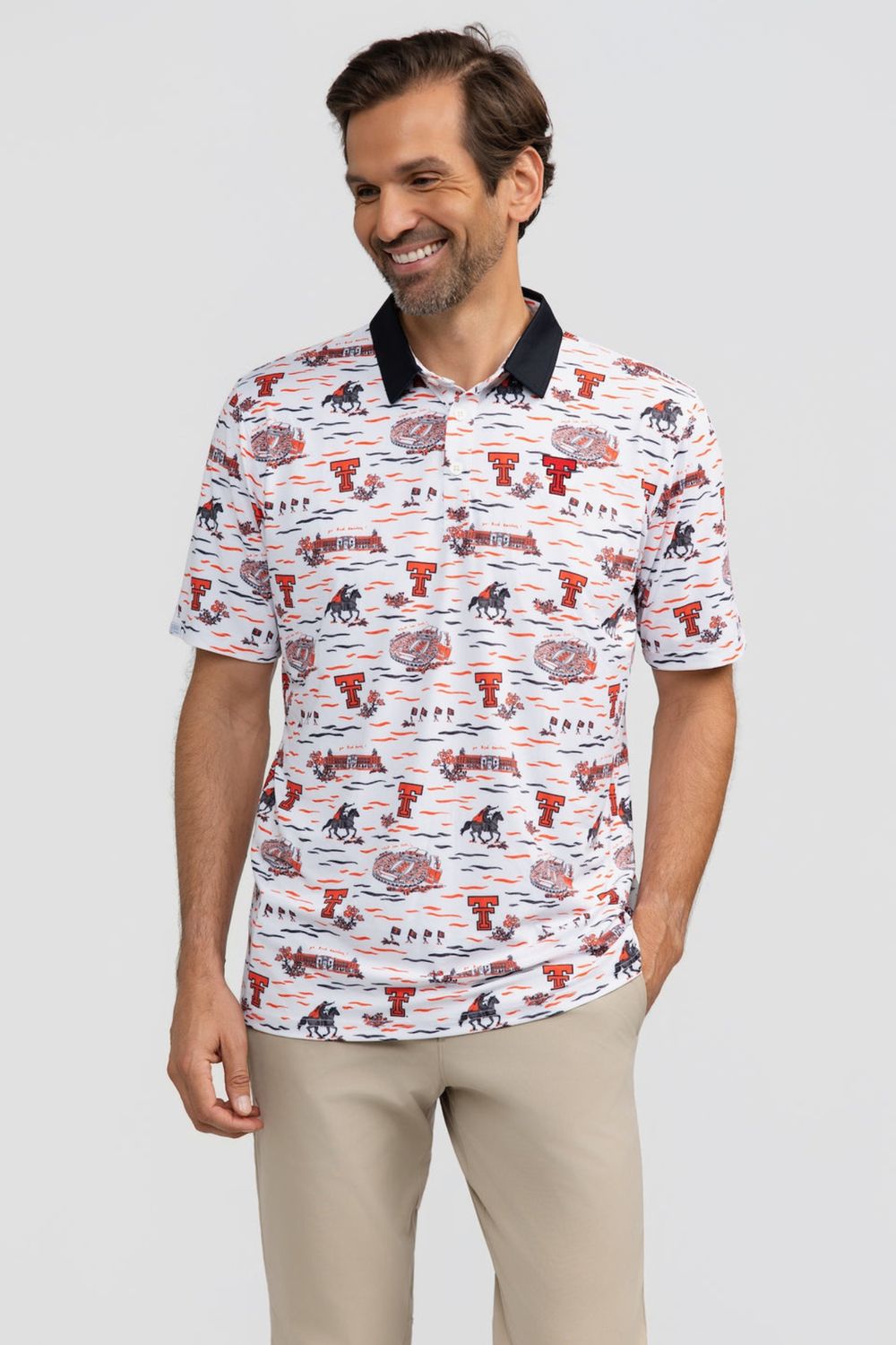 Texas Tech Toile Teddy Polo
