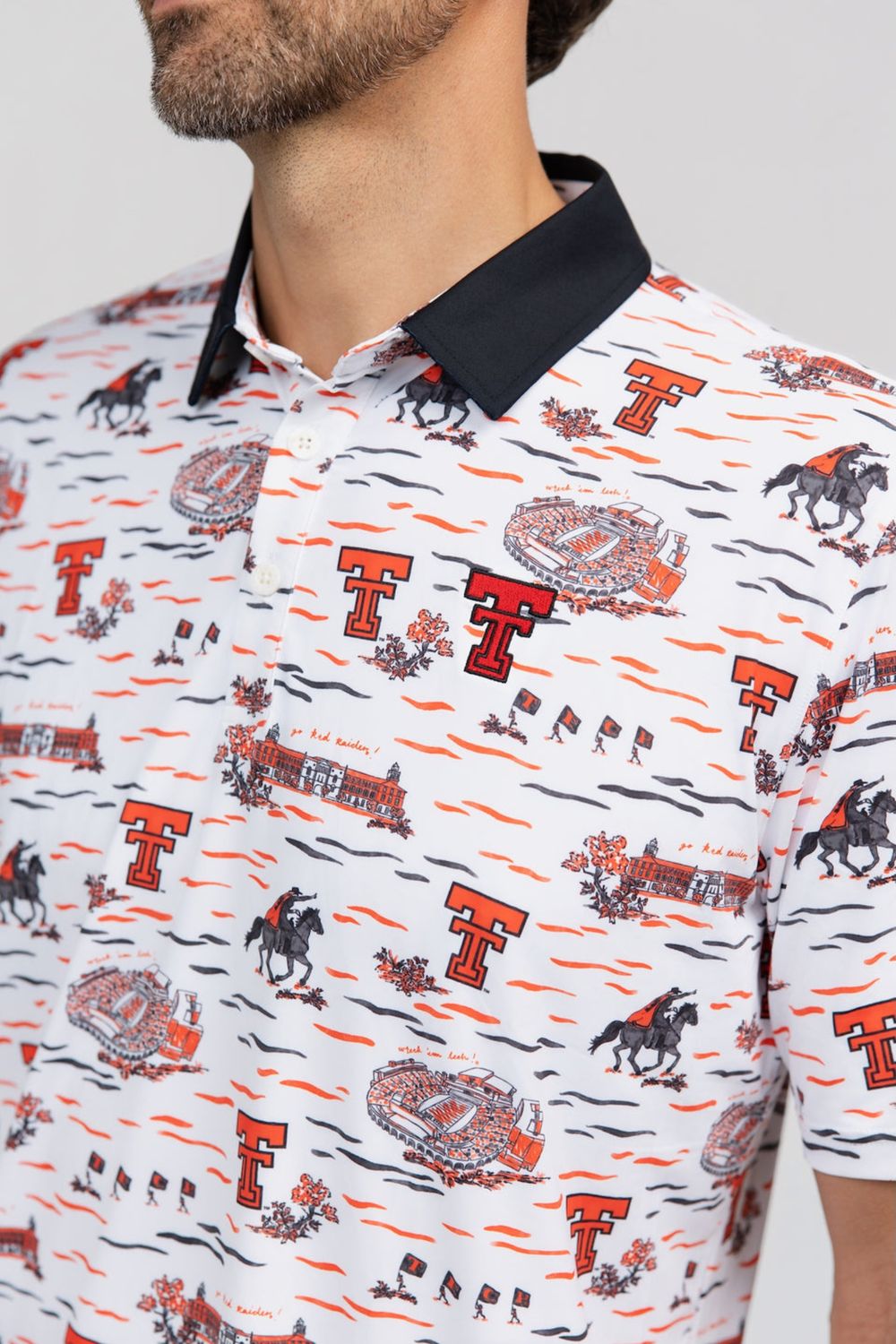 Texas Tech Toile Teddy Polo