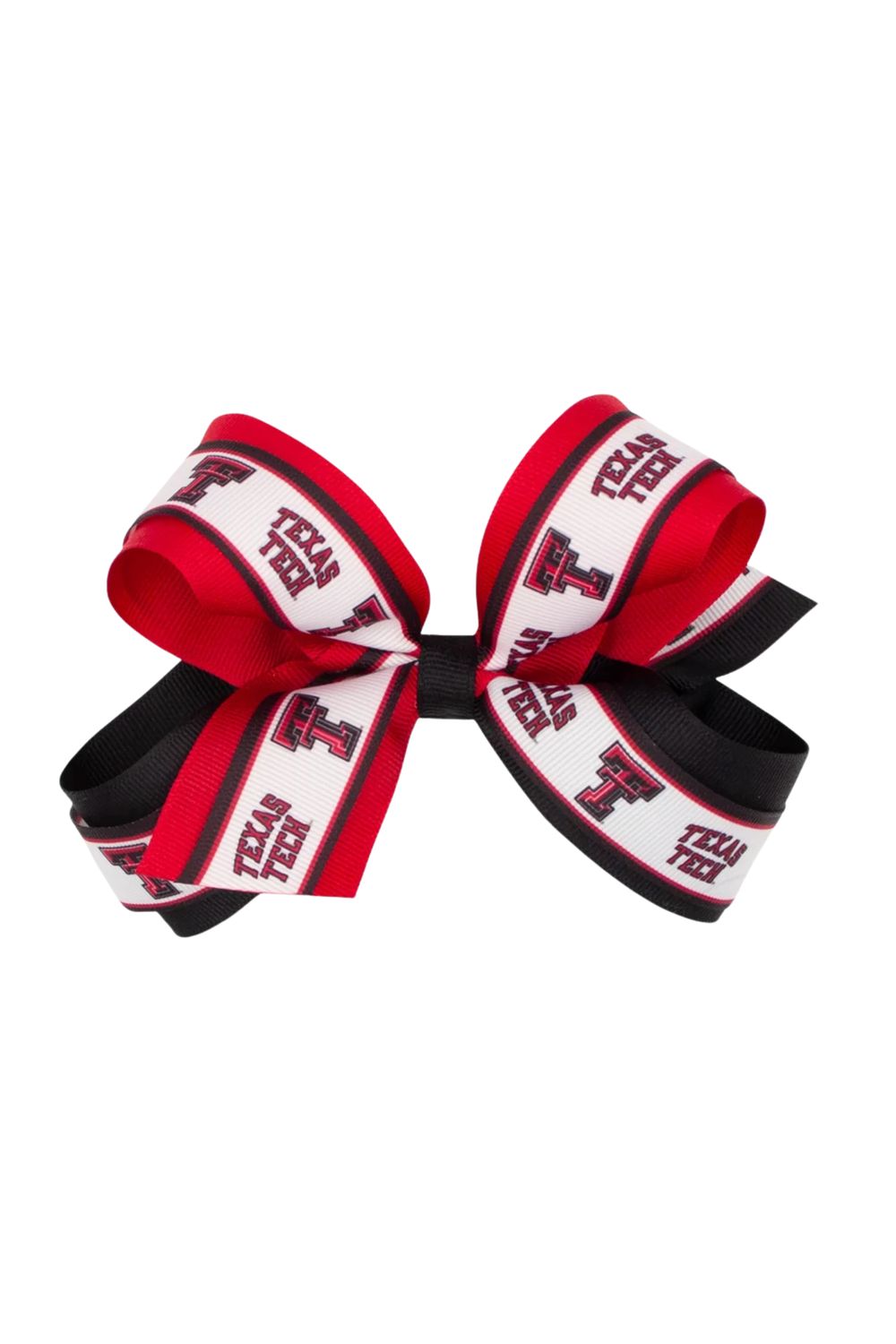 Two Tone Striped Ribbon Bow - Large