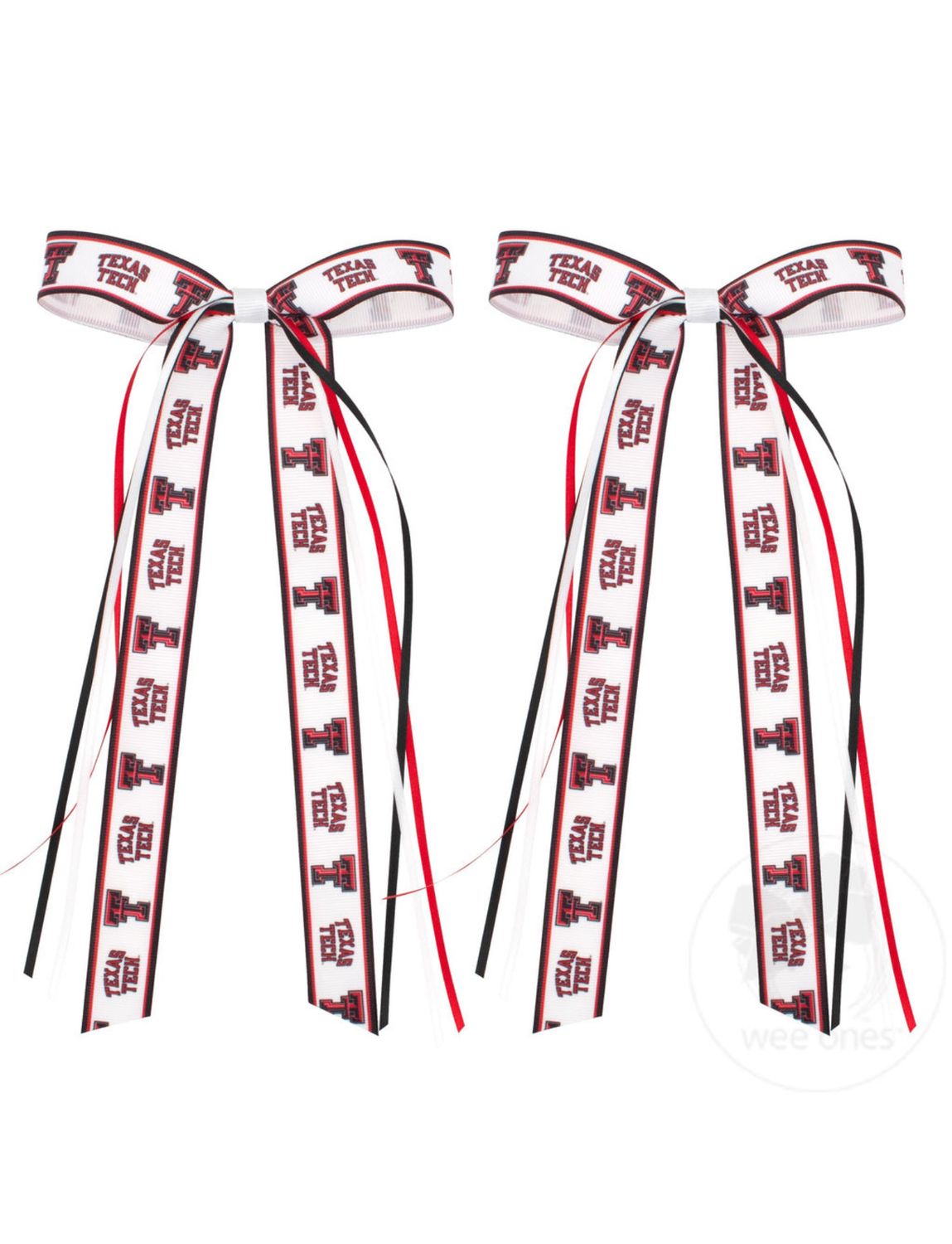Collegiate Stripe Multi Ribbon Boot Bow Pair
