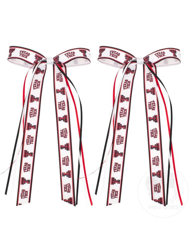 Collegiate Stripe Multi Ribbon Boot Bow Pair