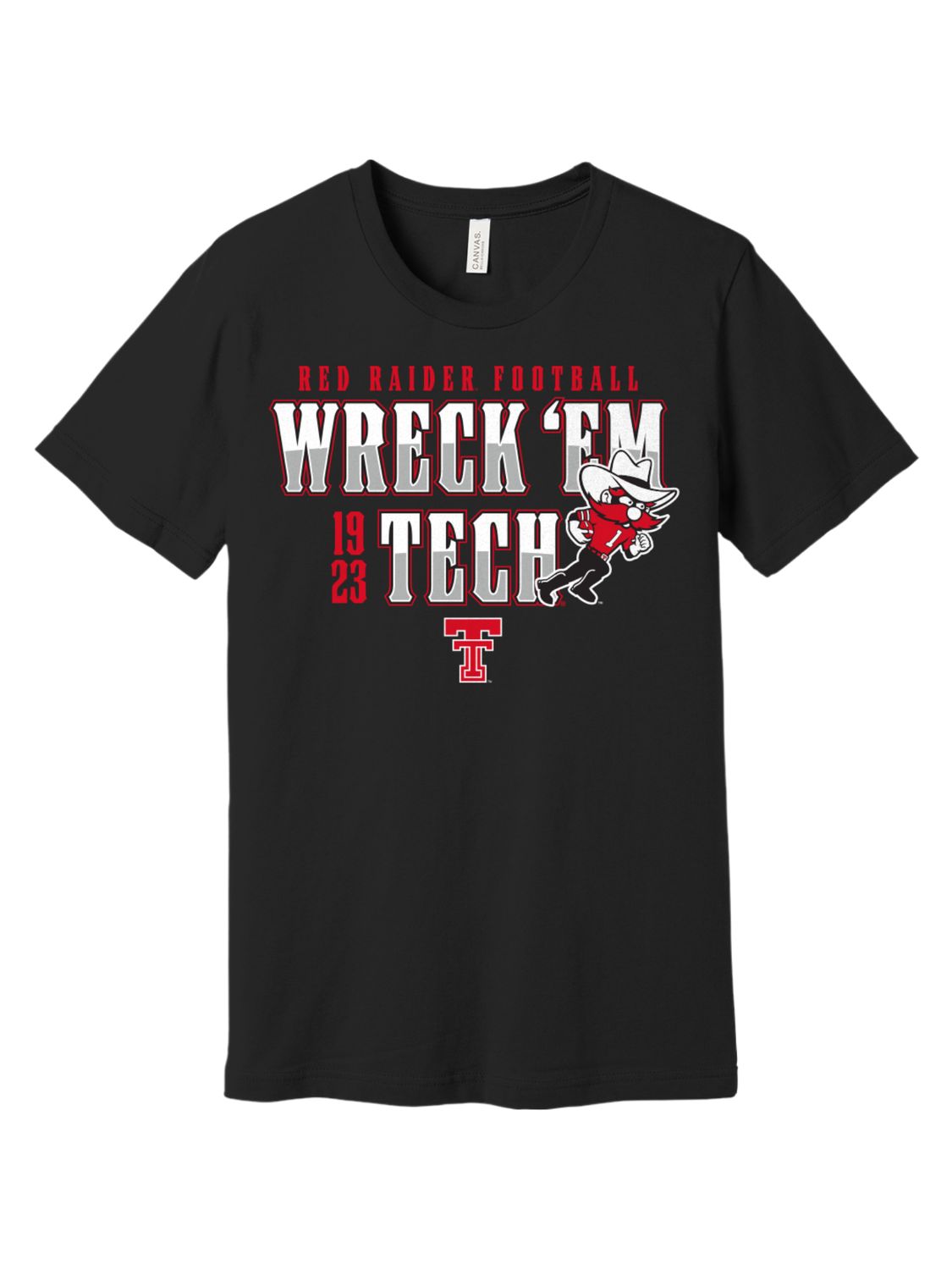 Raider Red Running Football Short Sleeve Tee