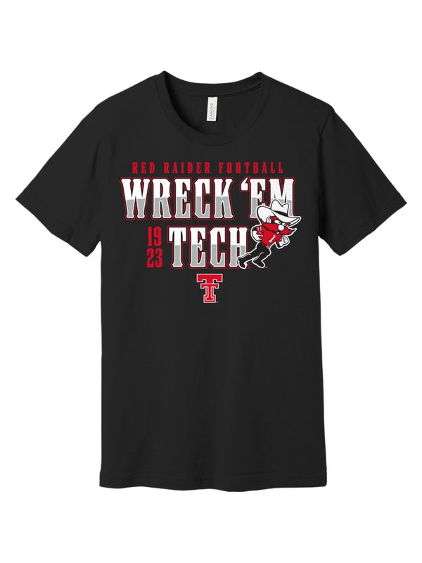 Raider Red Running Football Short Sleeve Tee