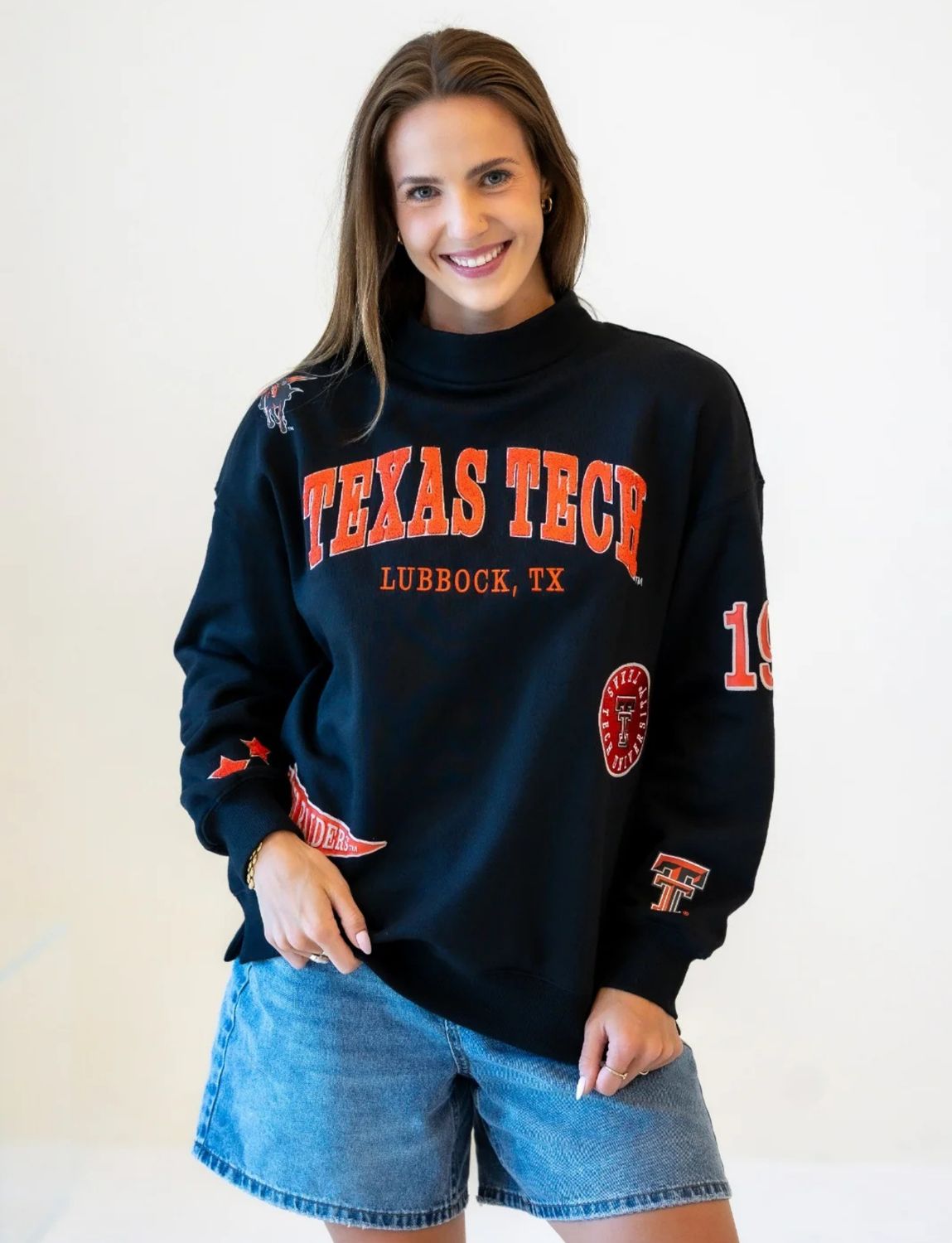 Scattered Logos Ladies Sweatshirt