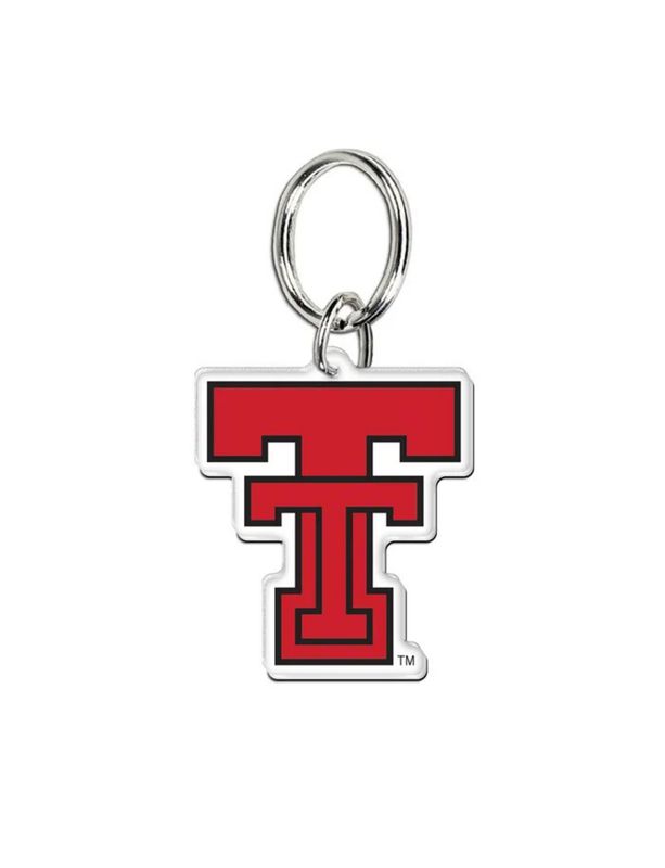 Classic Red Double T Acrylic Key Ring