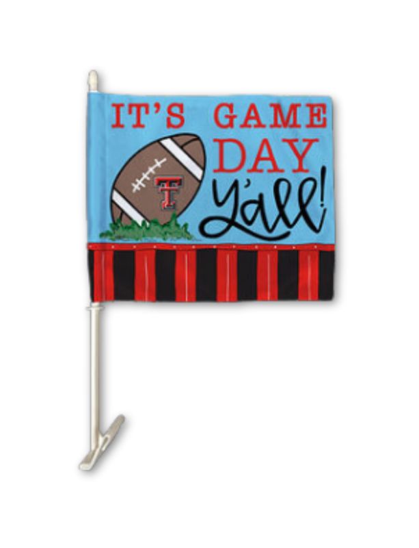 Game Day Y'all Car Flag