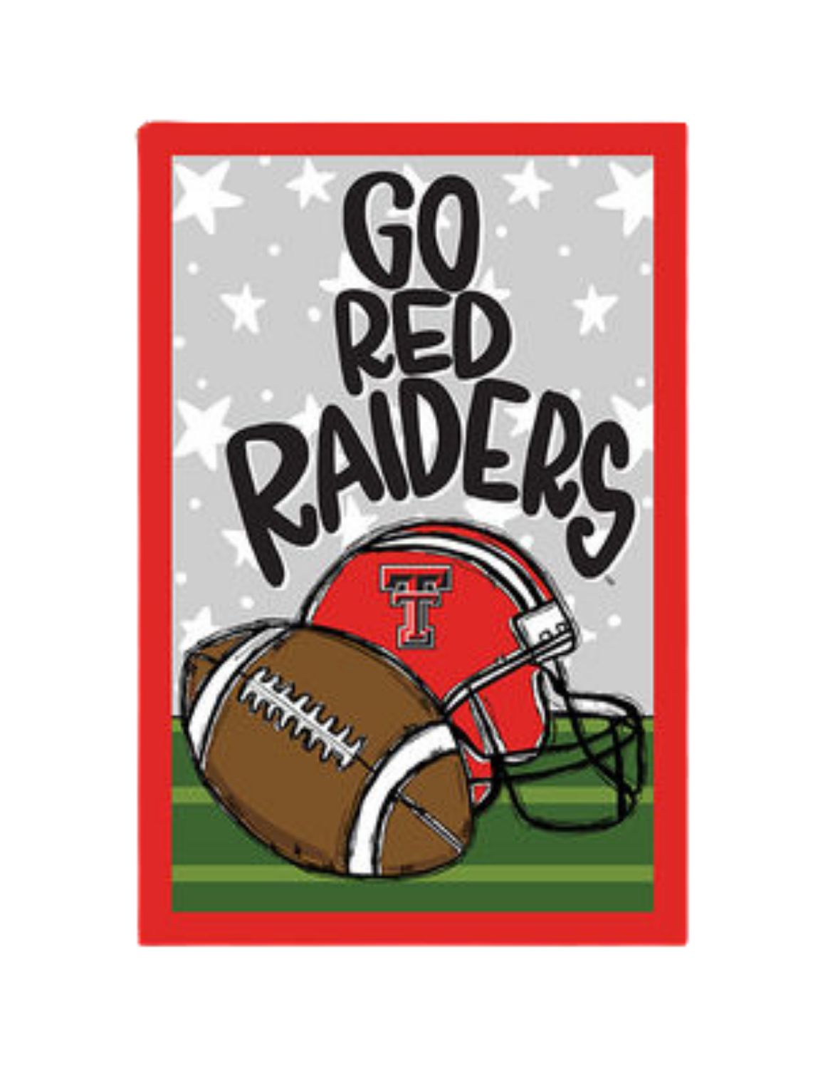 Go Red Raiders Football Garden Flag
