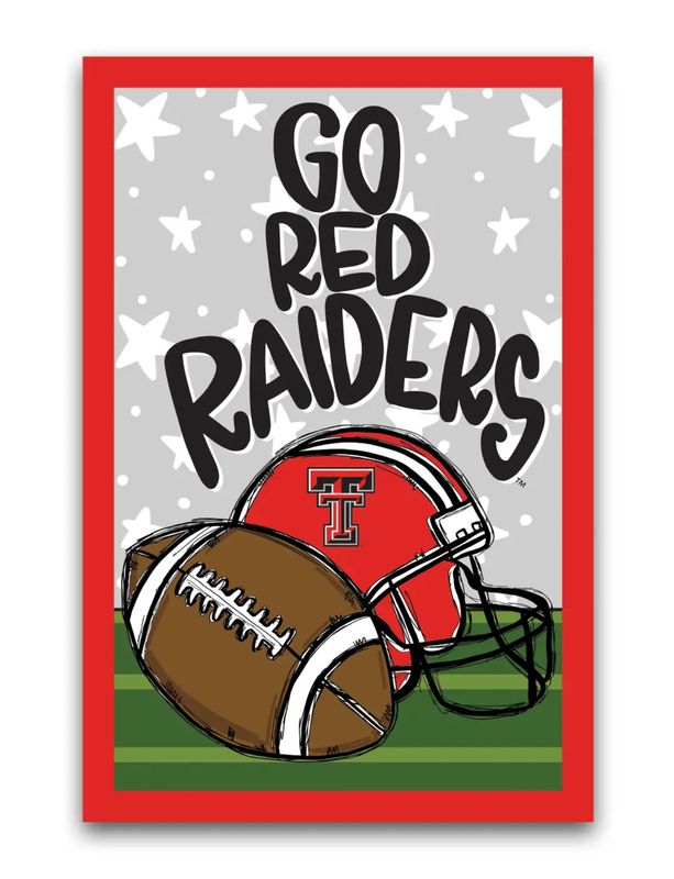 Go Red Raiders Football Garden Flag