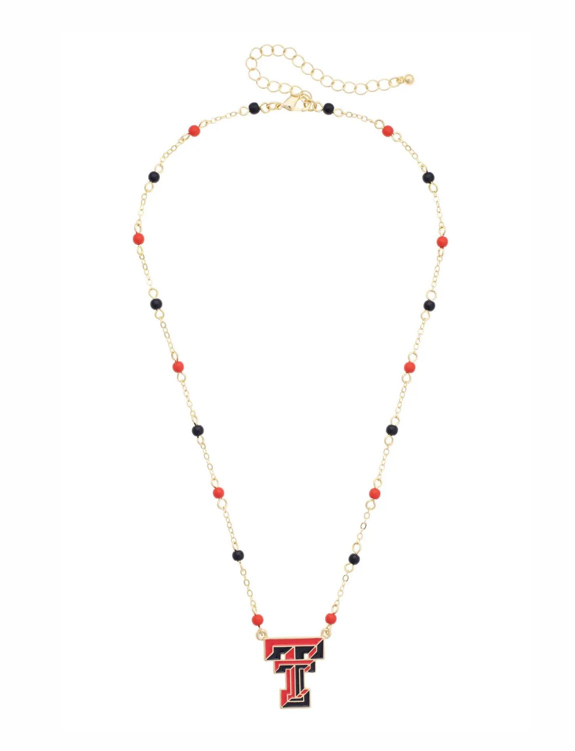 Beaded Double T Layering Necklace