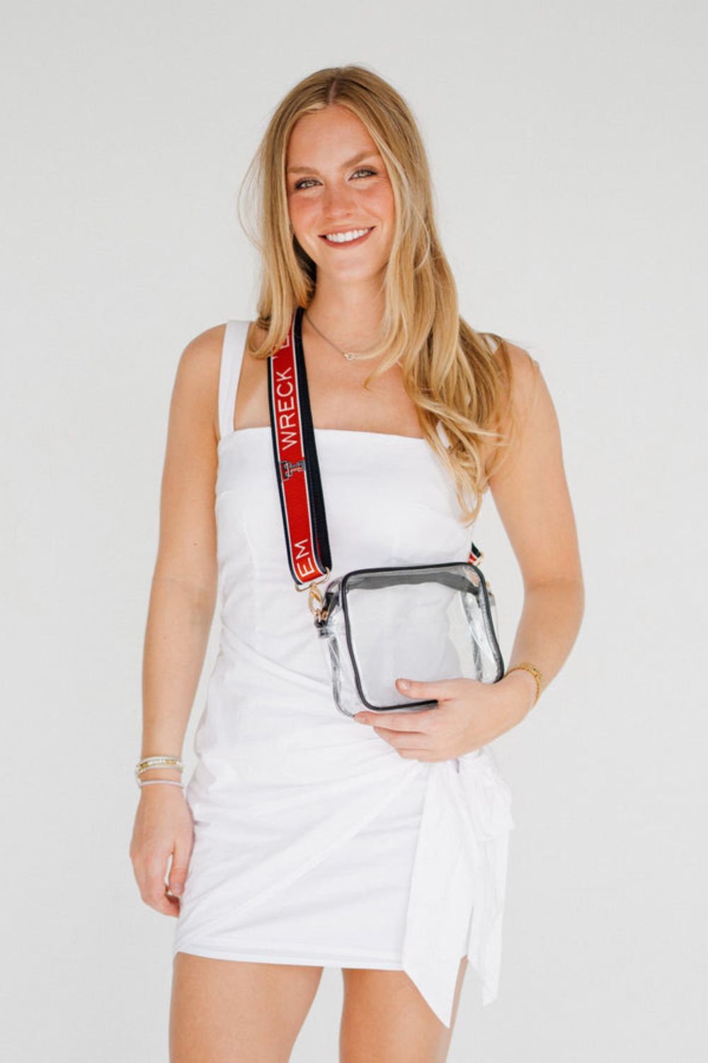 Bridget Clear Purse with Multi Straps - Black