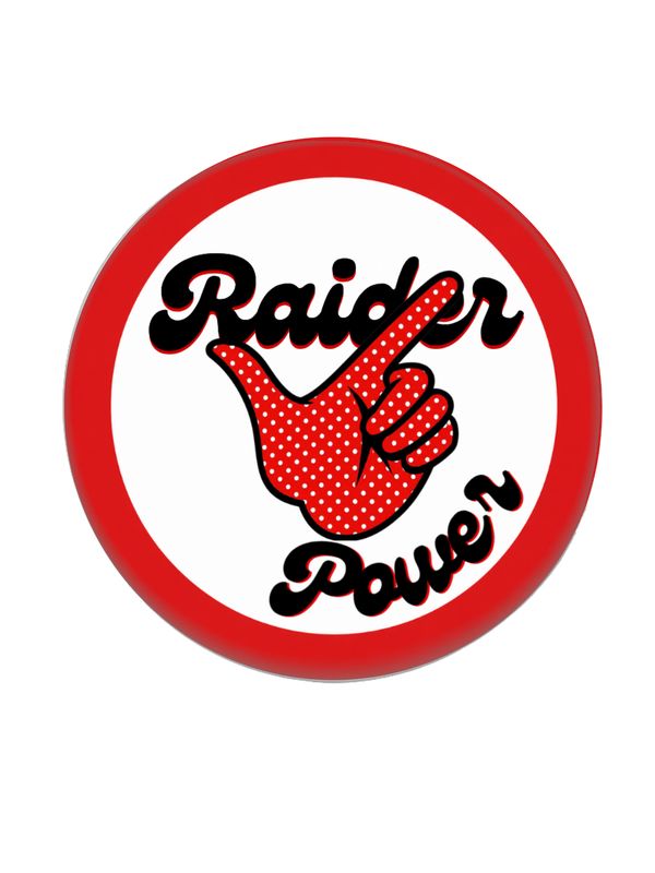 Raider Power Hand 2" Game Day Button
