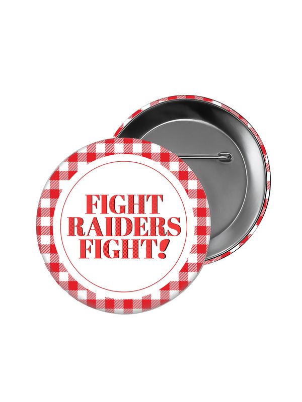 Fight Raiders Fight 2" Game Day Button