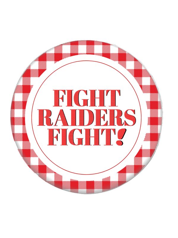 Fight Raiders Fight 2" Game Day Button