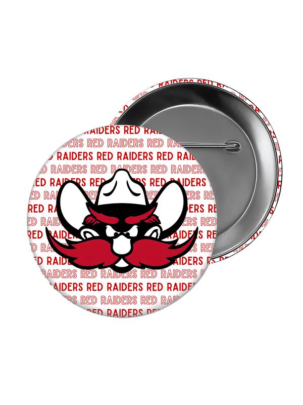 Raider Red Repeat 2" Game Day Button