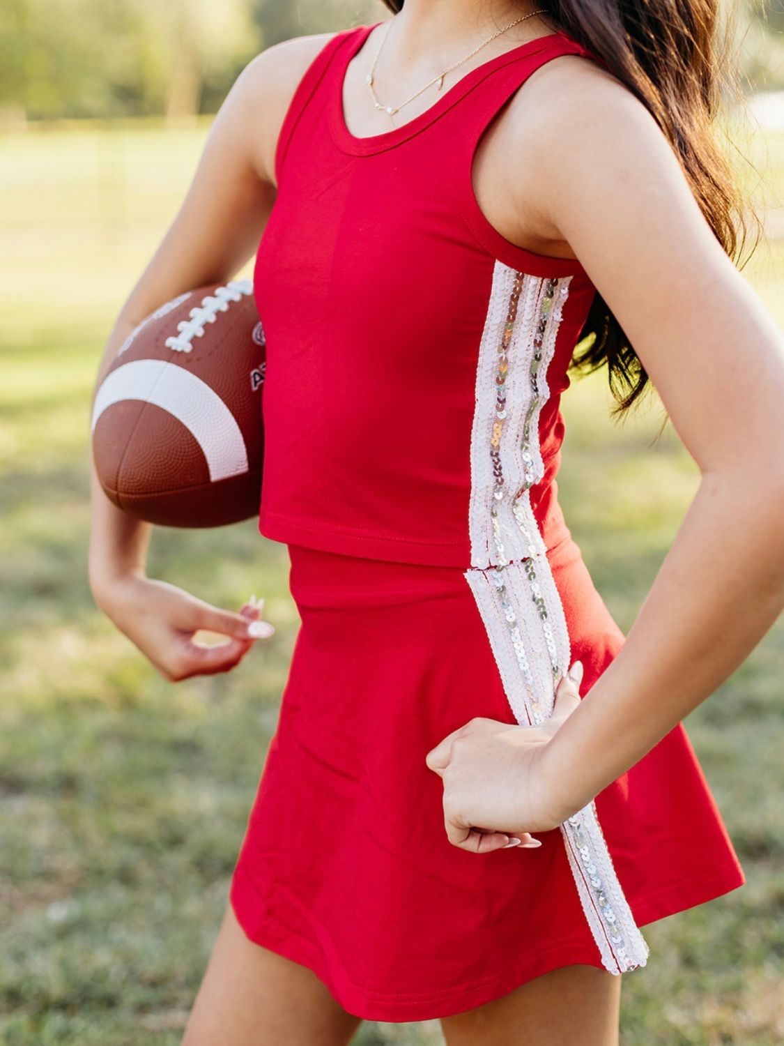 Throwback Side Sequin Skort Set