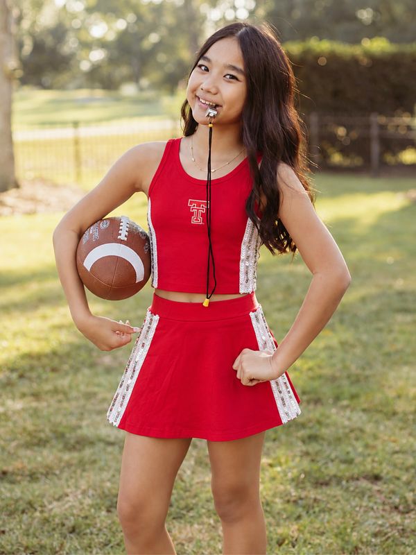 Throwback Side Sequin Skort Set