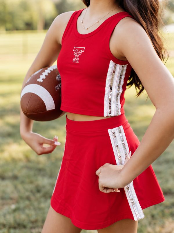 Throwback Side Sequin Skort Set