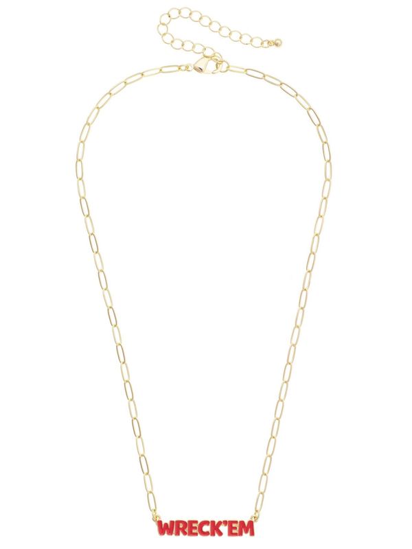 Wreck 'Em Puff Gold Necklace