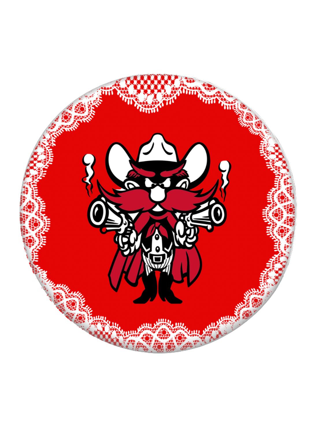 Raider Red Lace 2" Game Day Button