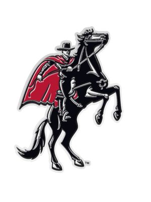 Horse &amp; Rider Embossed Color Metal Emblem