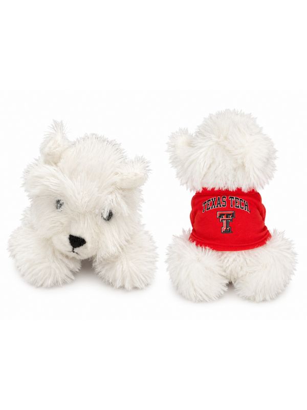 Westie Laying Dog with Red Tee 8"