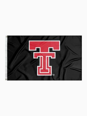 Throwback Double T Black 3x5 Flag
