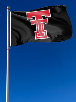 Throwback Double T Black 3x5 Flag