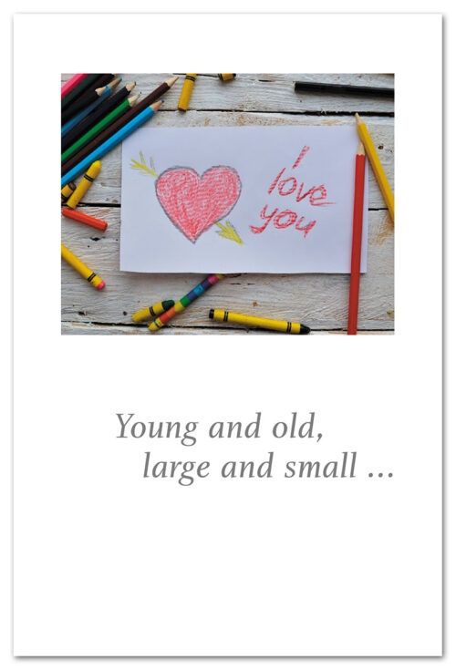 CARD GW LOVE NOTE AND CRAYONS