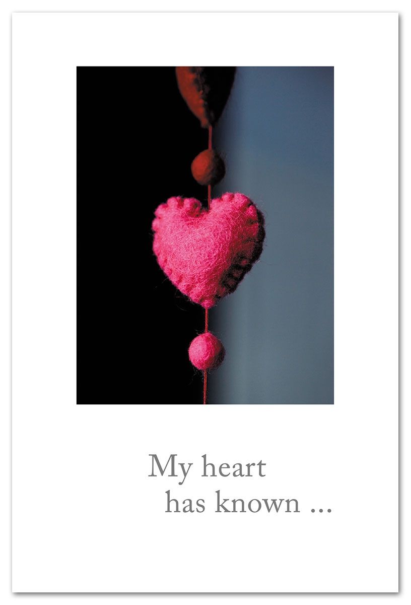 CARD, FELT HEART, support &amp; encouragement