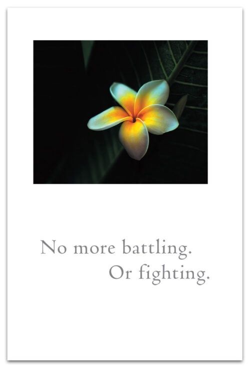 CARD, CONDOLENCE, BRIGHT PLUMERIA