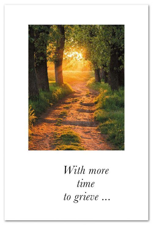 CARD, GRIEF SUPPORT, LIGHT ON FOREST PATH, Cardthartic