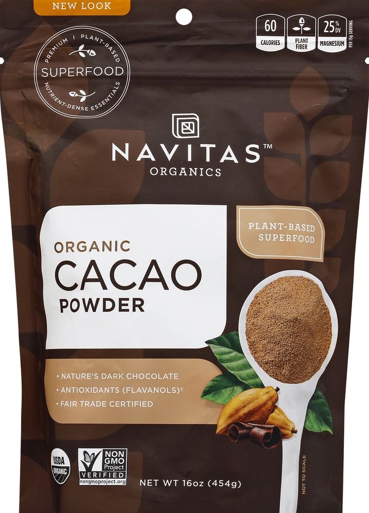 CACAO POWDER, ORGANIC, UNSWEETENED, Navitas, 16 oz