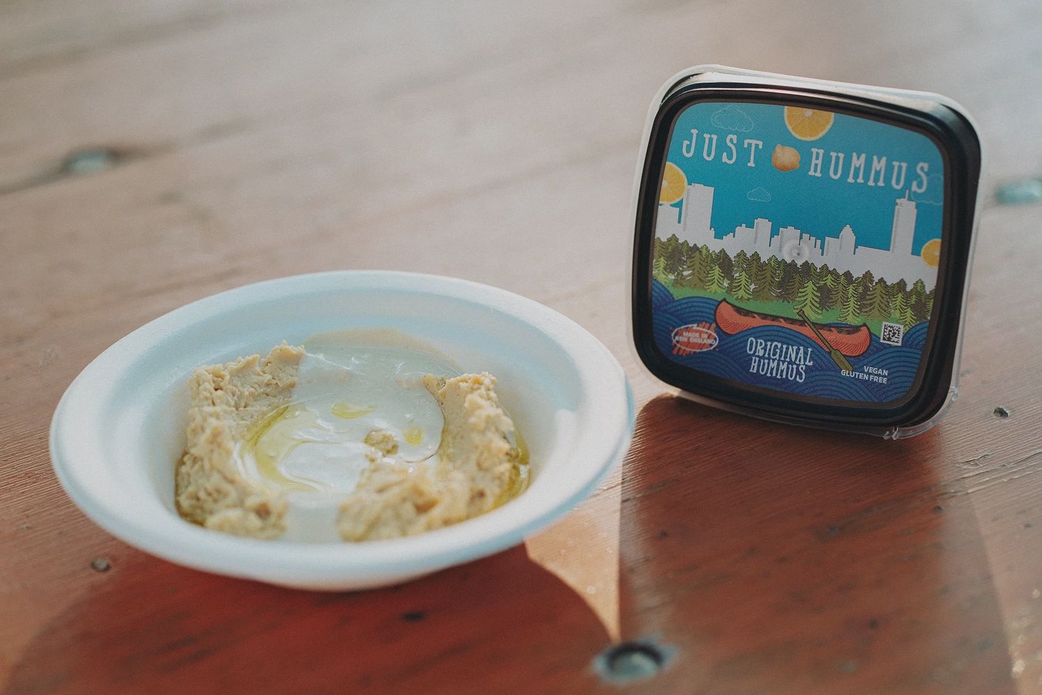 HUMMUS, JUST US FOODS, ORIGINAL, 7.5 oz