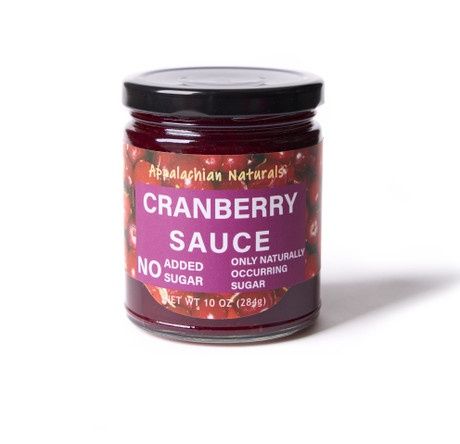 CRANBERRY SAUCE NO ADDED SUGAR, Appalachian Naturals - 10 oz