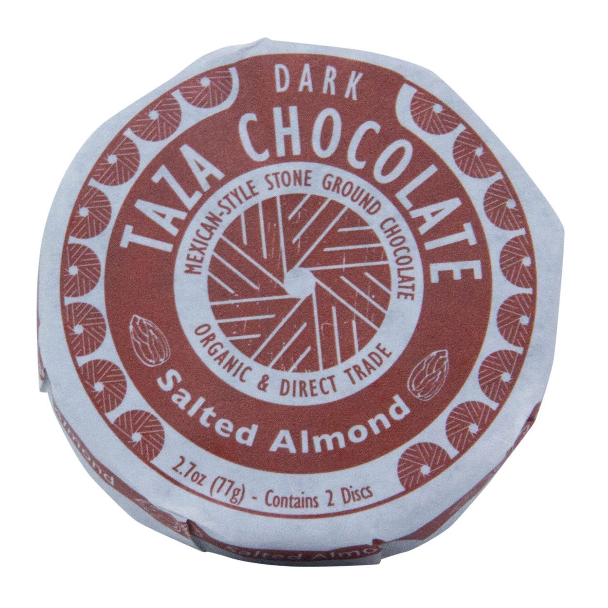 CHOCOLATE, SALTED ALMOND MEXICANO,  ORGANIC, Taza, 2.7 Oz