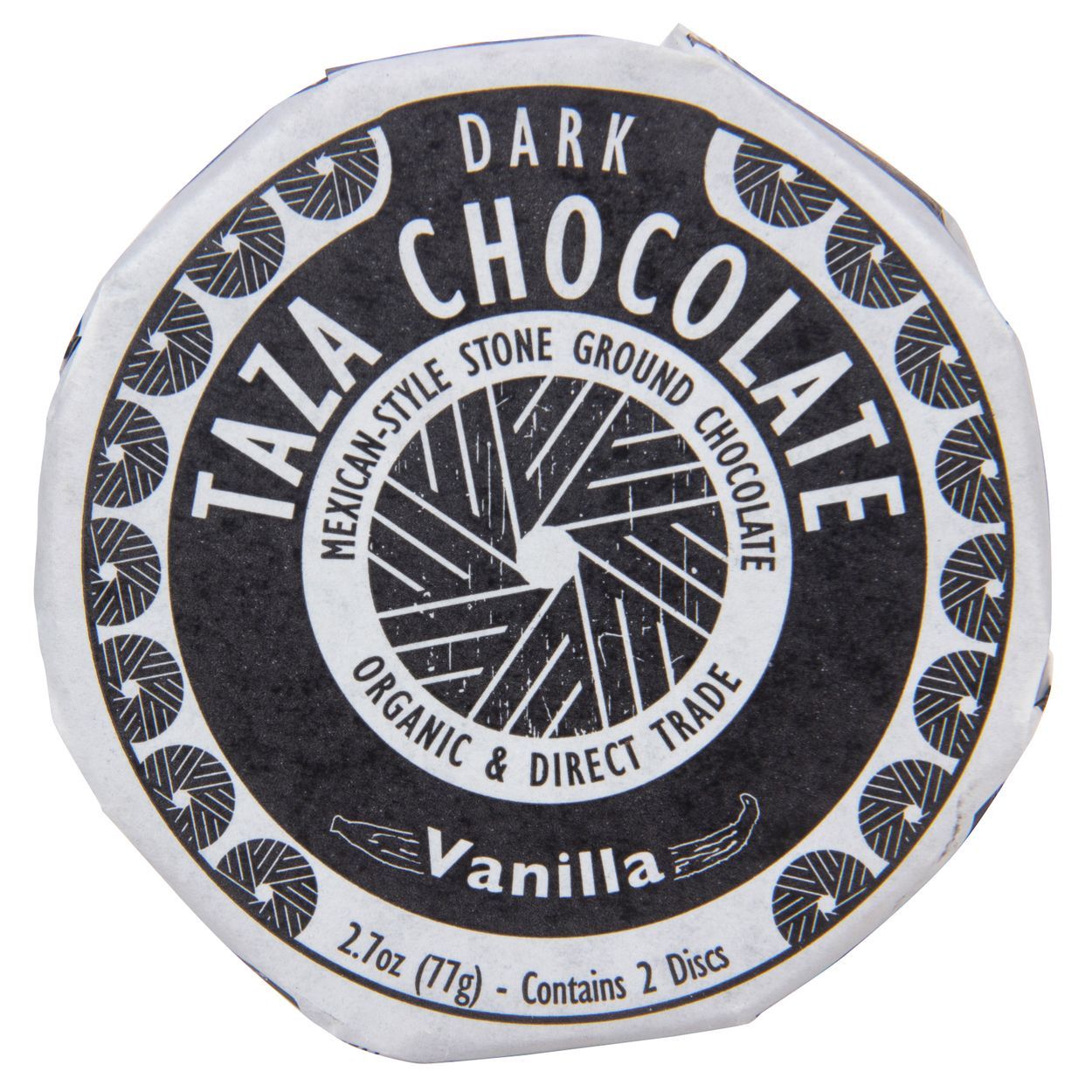 CHOCOLATE, DARK, VANILLA, TAZA, 2.7 OZ